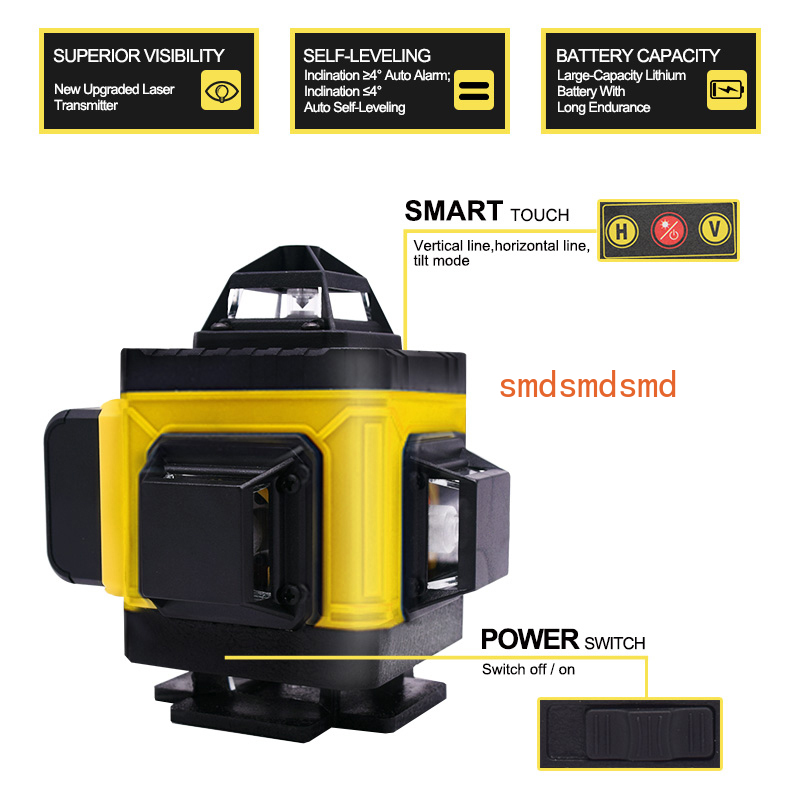 Laser Level 16 Lines 4D Green - Livello laser 4D a 16 linee
