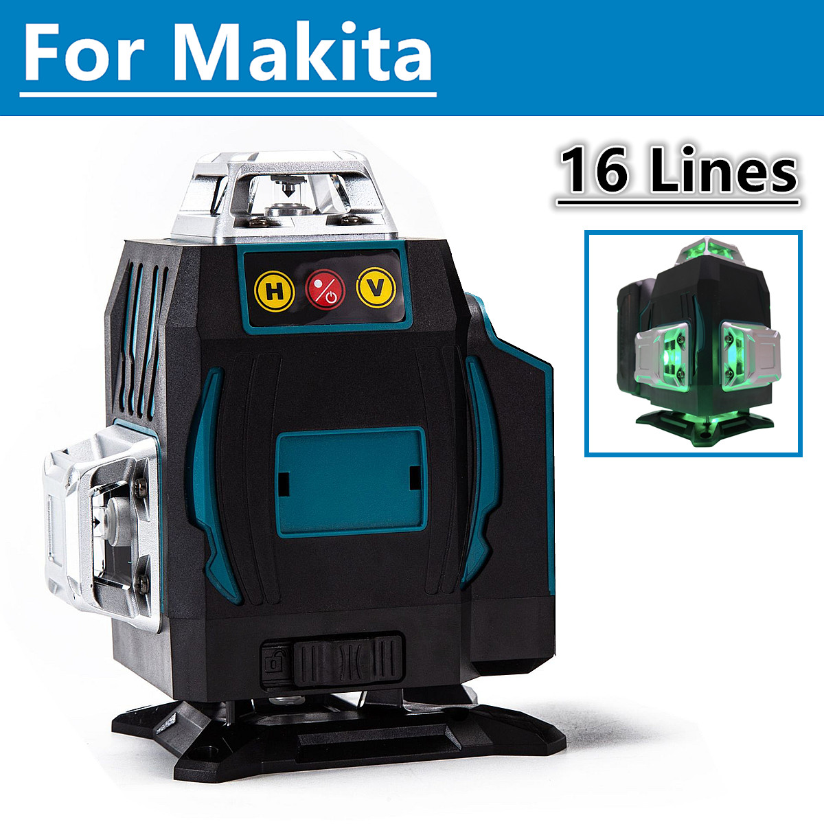 Laser Level 16 Lines 4D Green - Per batteria Makita 18V 16 linee