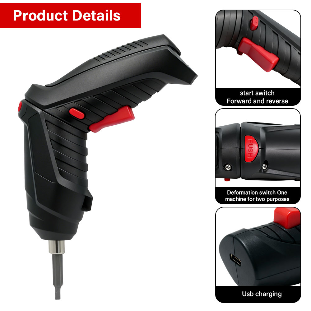 Electric Screwdriver Rechargeable Usb - Set Cacciavite Elettrico Cordless Multifunzionale 3.6V