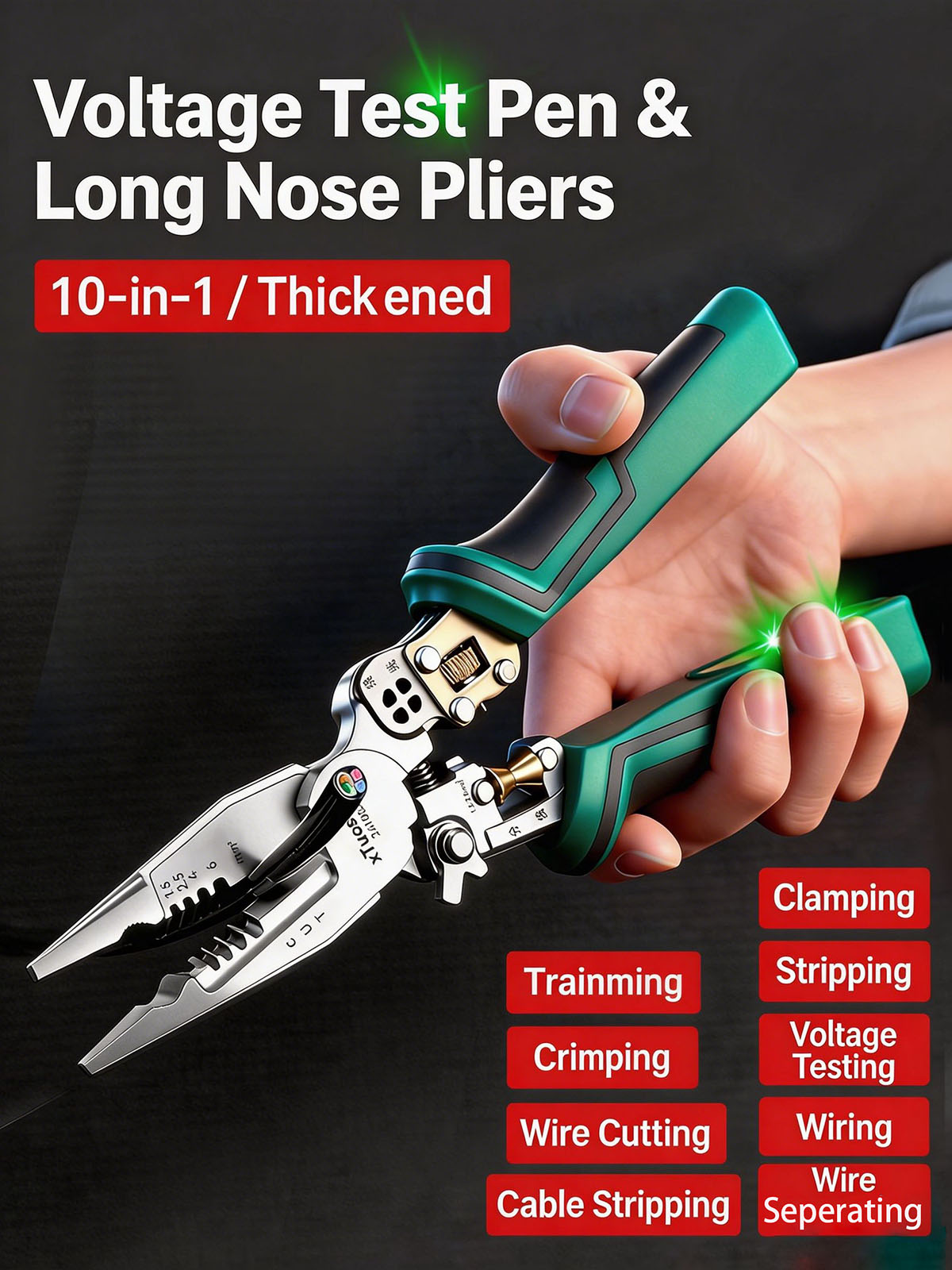 Automatic Wire Stripper Cutter - Pinza Multifunzione 10 in 1 per