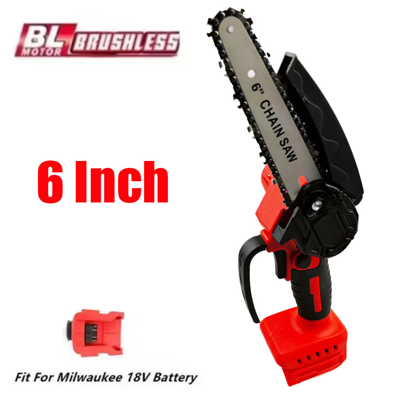 Mini Electric Chainsaw 6 Inch - Misura per Milwaukee 18V Batteria Motosega