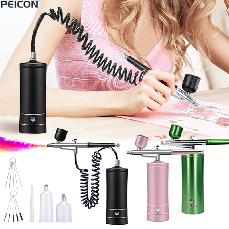 Aerografo per verniciatura con - Airbrush Kit With Mini Compressor recensione e prezzo