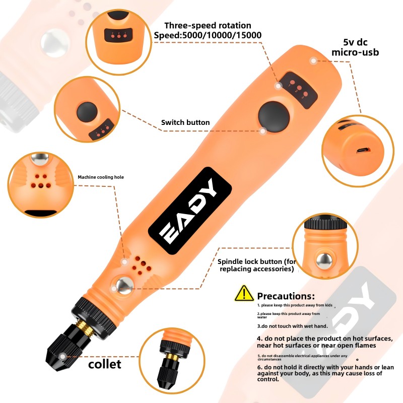 Kit di utensili rotanti senza  - Cordless Rotary Tool Kit Accessories recensione e prezzo