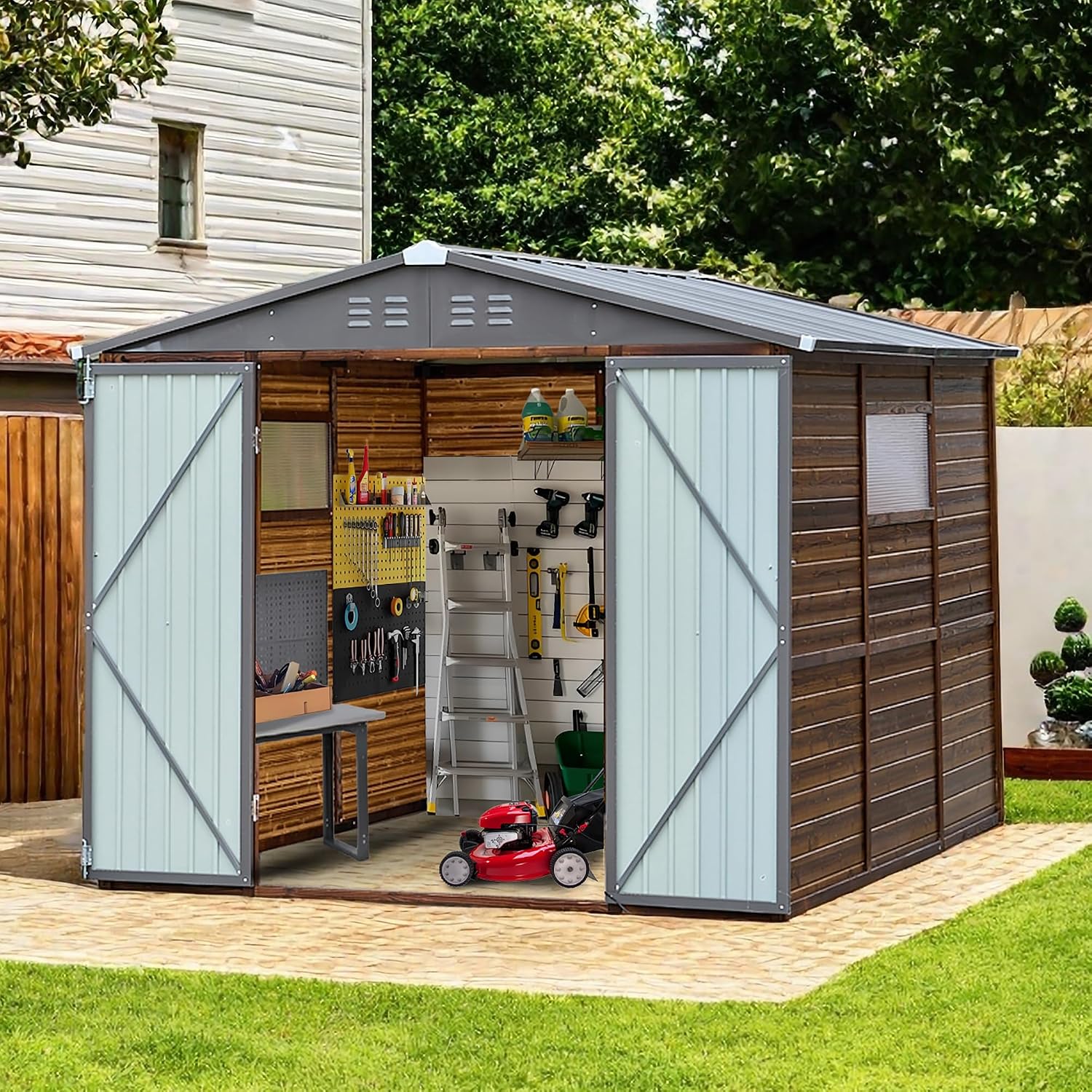 Capanno da Esterno 8x8 FT in L - Garden Tools recensione e prezzo