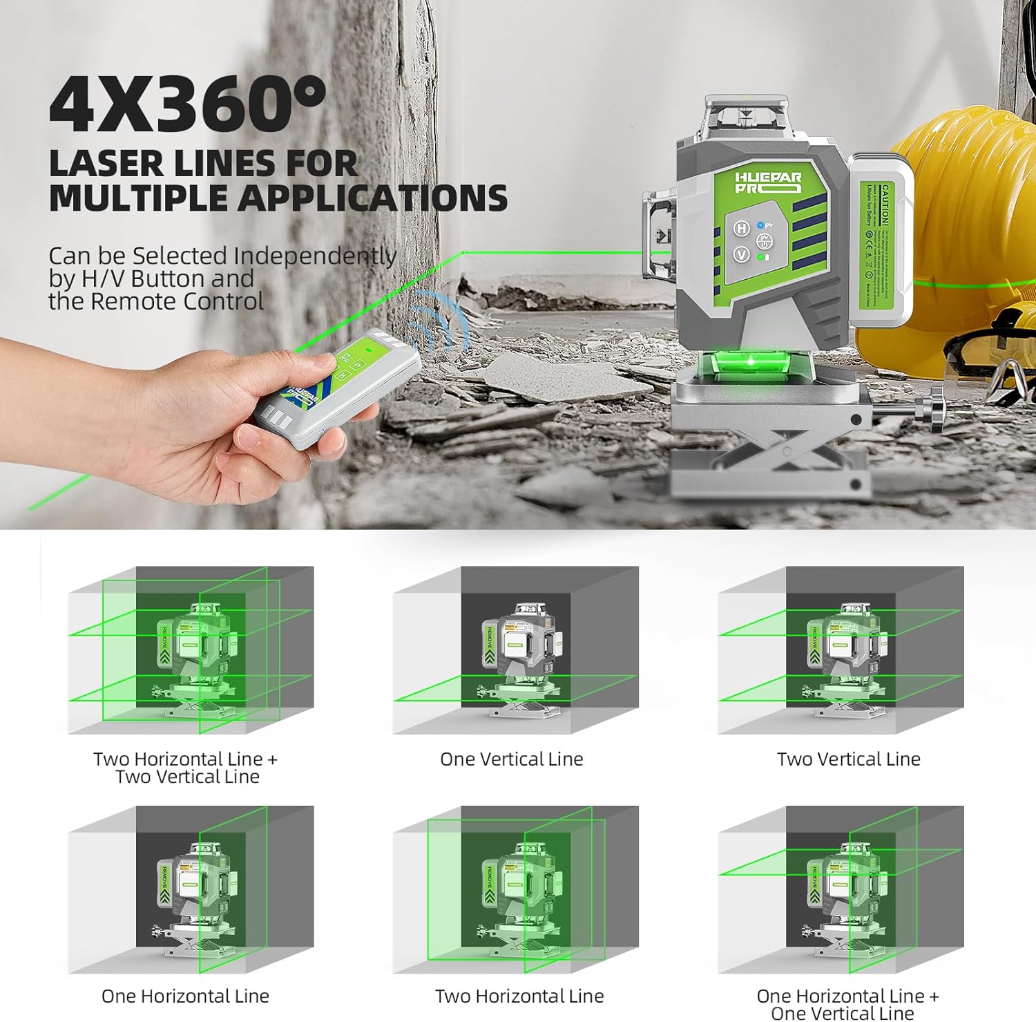 Huepar Professional 4D Cross L - Laser Level 16 Lines 4D Green recensione e prezzo